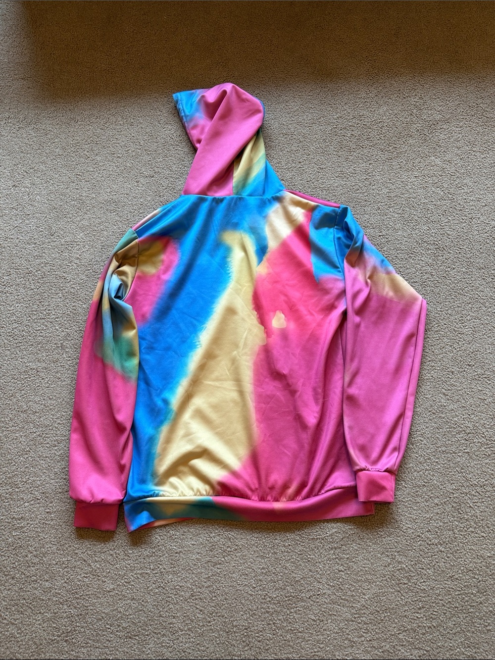 Tie-Dye 'I am Kenough.' Hooded Sweatshirt - Pink, Blue, Yellow - Picture 2 of 4